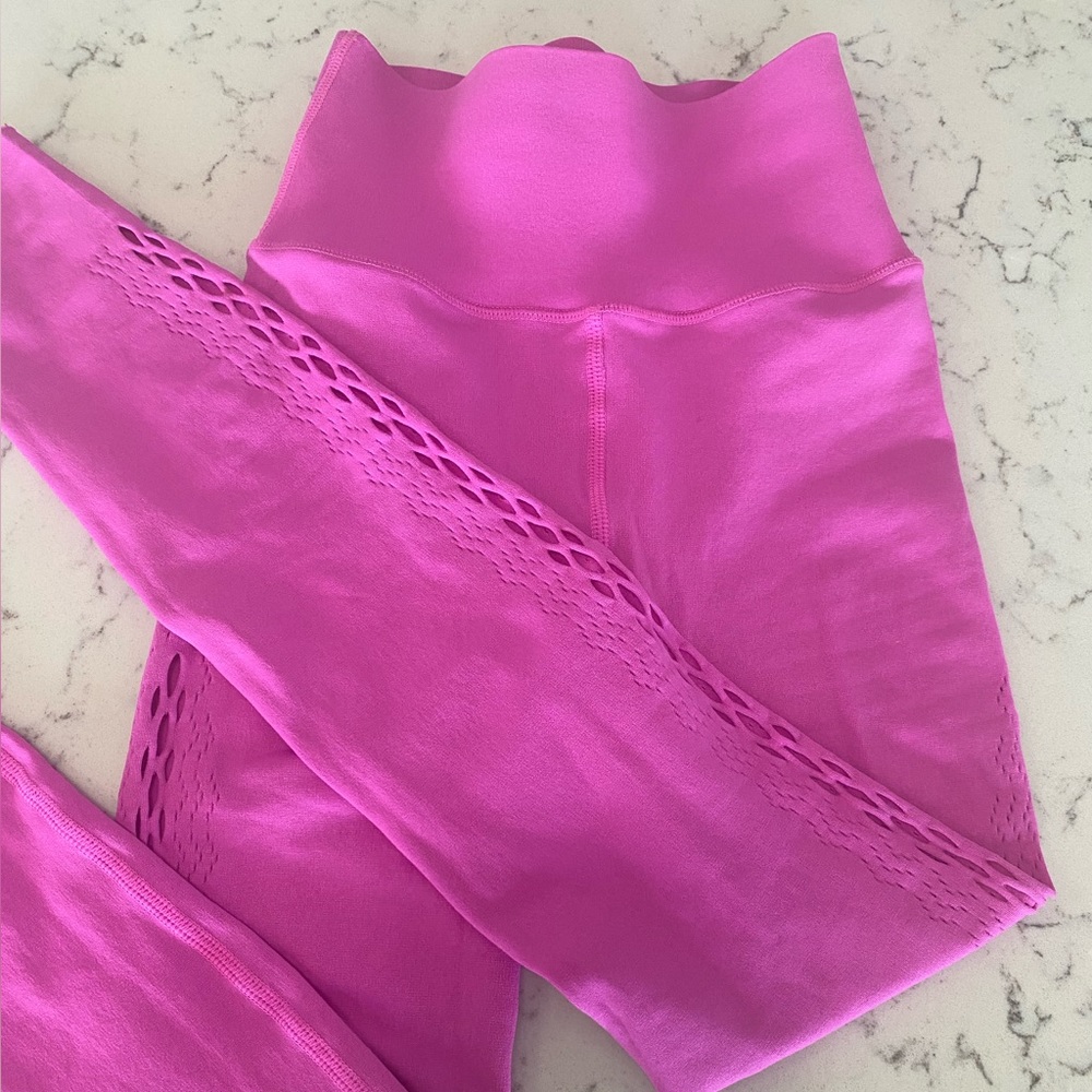 Neon pink fabletic cut out leggings
